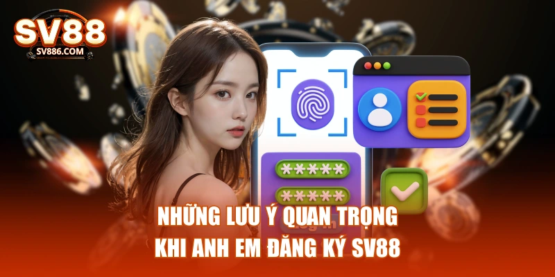 Những lưu ý quan trọng khi anh em đăng ký SV88